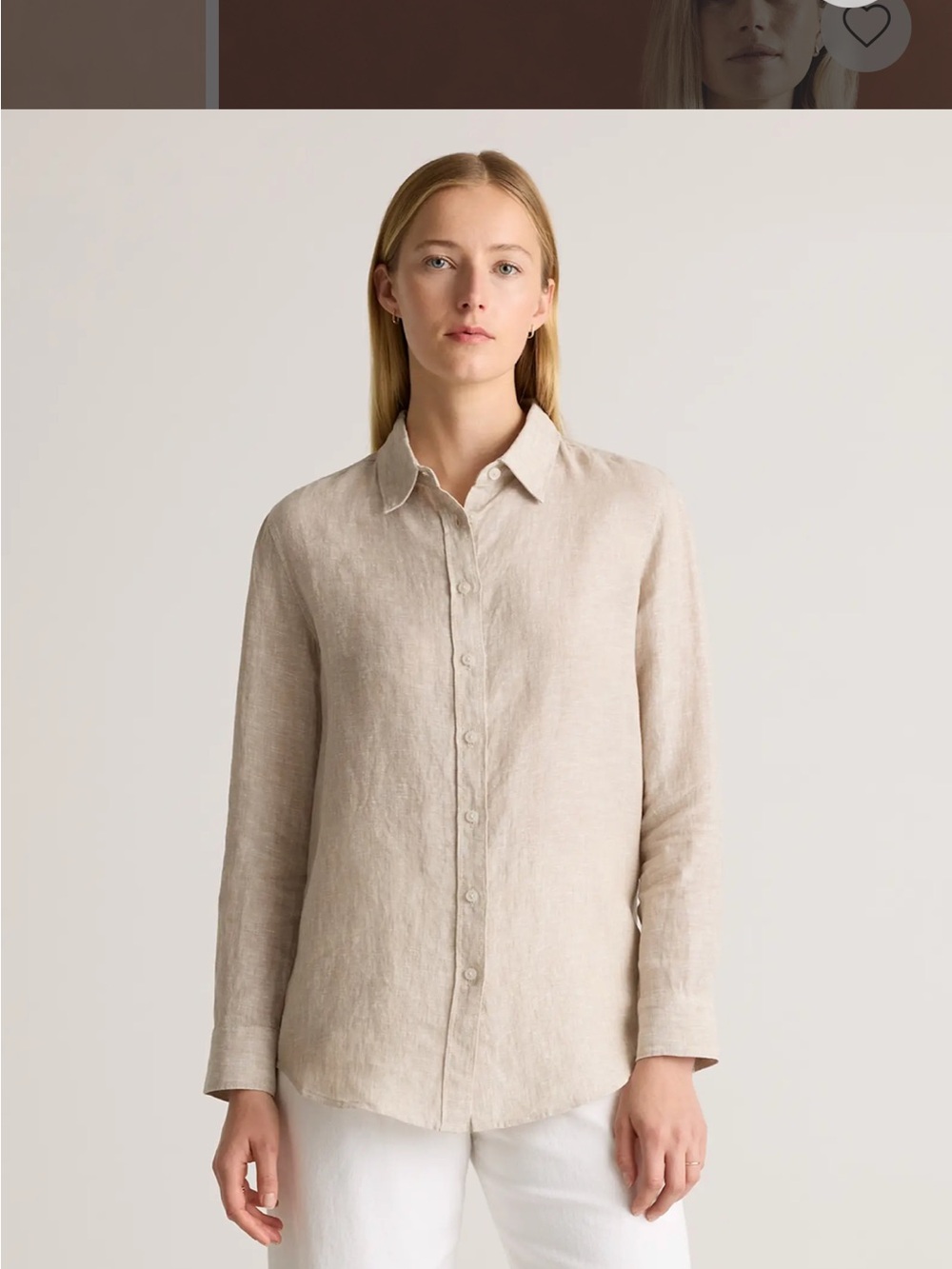 Quince Driftwood Button-Down Linen Shirt | NWOT - Picture 2 of 3